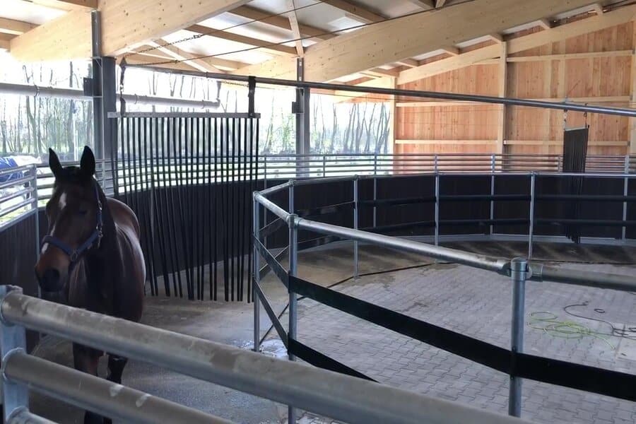 Marcheur non couvert personnalisable pour 4 à 20 chevaux - 15 à 70m de diamètre - Jünck_1