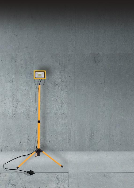 Projecteur d'extérieur série T télescopique - 20W - 4000K - 1800lm - Jaune - Trépied extensible 1,10m - IP65_1
