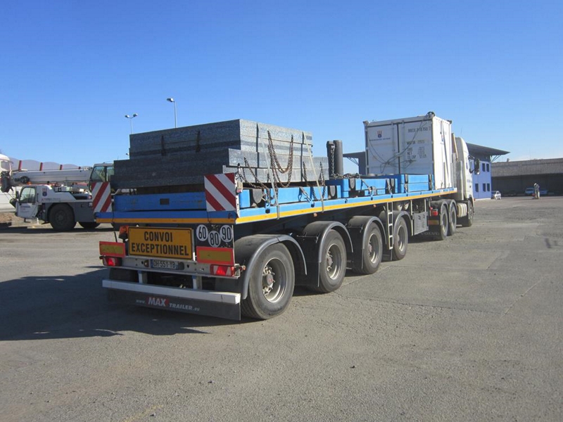 Semi-remorques porte-engins Faymonville 4 essieux - MAX400 pour contrepoids de grues_1