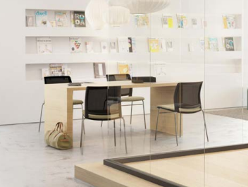 Chaise visiteur 4 pieds chromés - dossier résille noir et assise tapissée - TertioR ALB0/4X - PROMO -30%_1