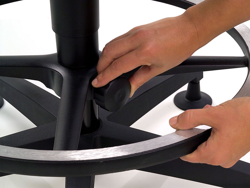 Siège technique Altron - Tabouret de bureau réglable avec dossier en hêtre et appui-pieds optionnel_1