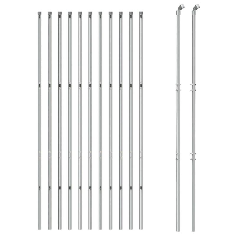 Vidaxl clôture à mailles losangées argenté 1,4x25 m 154011_1