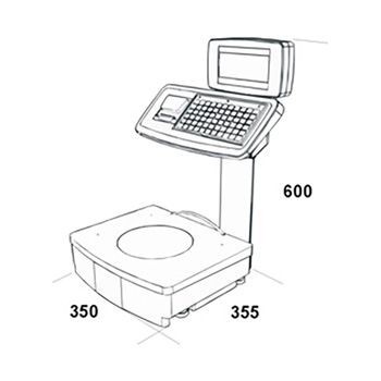 Balance HELMAC GPE MK avec clavier mécanique 370 x 310 mm_1