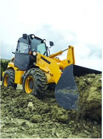 Chargeuse sur pneus Yanmar V7 - Poids opérationnel 4100kg - Capacité godet 0.7m3 - Puissance 50CV - Moteur diesel Yanmar 4TNV88_1