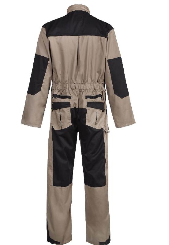 Combinaison de travail - Vert/Noir - Taille 38/40, 76-80 cm - Polycoton déperlant avec double fermeture éclair_1