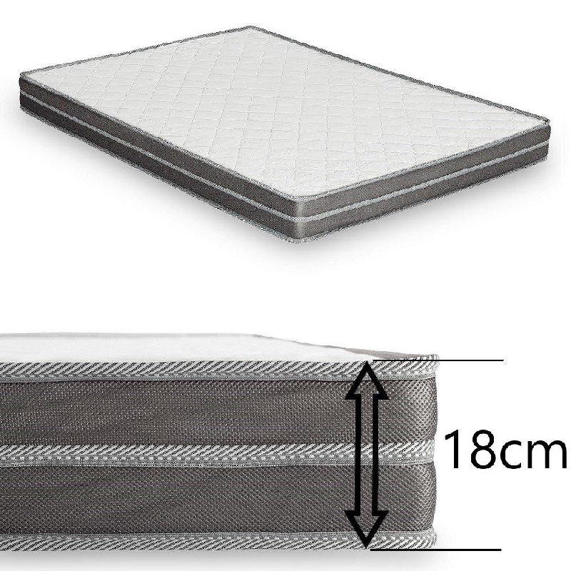 Canapé lit compact 3 places Denso - ouverture rapide express 140 cm - microfibre graphite avec matelas 18 cm_1