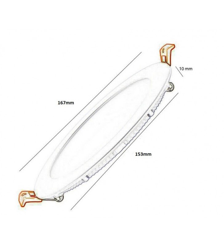 Downlight LED slim 15W - rond - réf PC15WBC3 - angle 120° - transformateur inclus_1