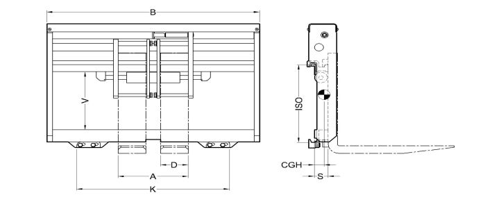 DS25J105 - Écarteurs et ajusteurs de fourche - Cebria - 2 fonctions hydrauliques_1