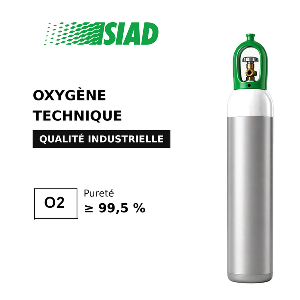 Oxygène technique SIAD - gaz comburant pour découpe et combustion - bouteilles B50, cadres et vrac_1