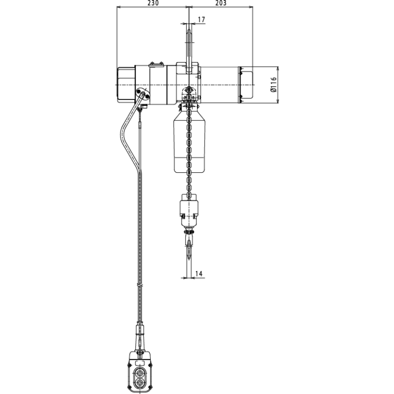 Palan électrique à chaîne - ELEPHANT - REF : 61010 - Levage vertical sécurisé de 0,5t à 5t_1