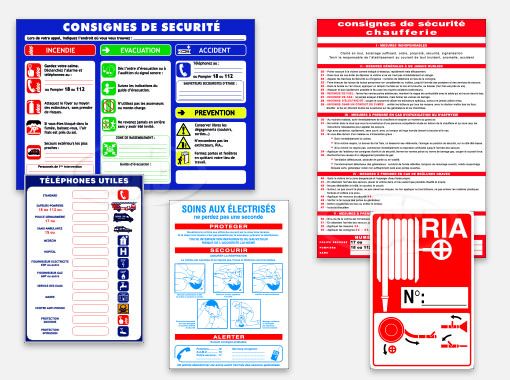 Panneau consignes de sécurité - AGIC - M1 - Informations incendie et évacuation_1