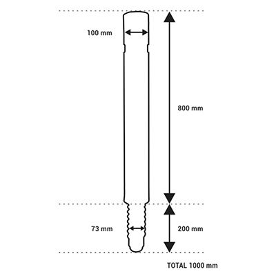 Potelets fixes - fixer - hauteur 800 mm_1
