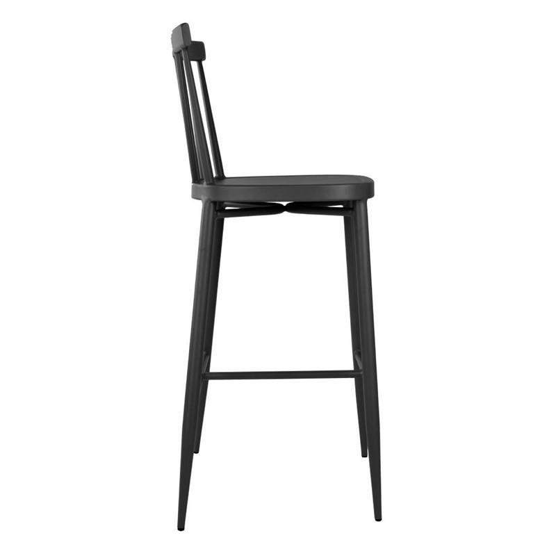 Tabourets hauts en aluminium Windsor noirs (lot de 2) | Bolero - DX688_1
