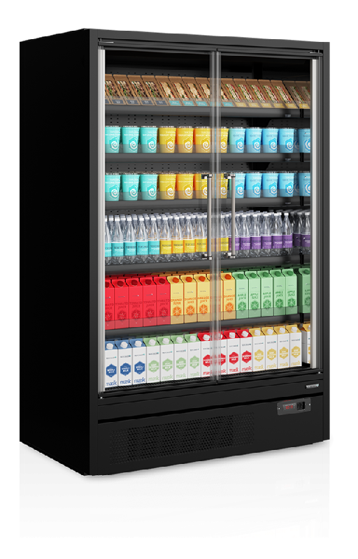 Vitrine réfrigérée Galaxy+ GP14FGD Black - basse consommation avec tablettes réglables et éclairage LED_1