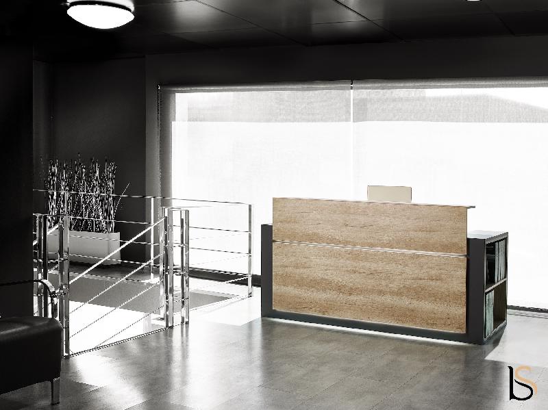 Banque d'accueil Avant avec étagère - Ofitres - 157, Droite, Non_1