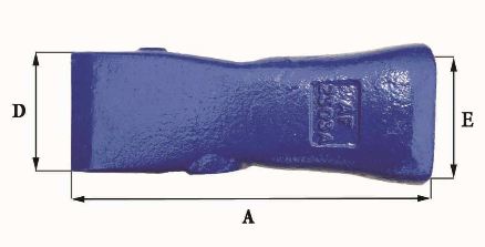 Dents de godet adaptables Feurst AF 2303 A - 6 Kg, dimensions précises en mm_1