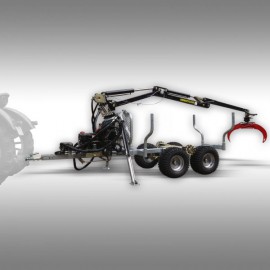 Remorque porte grumes professionnelle, grue Jansen_1