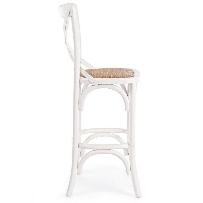 Tabouret bar Cross blanc 50 x 52 x 118 cm_1