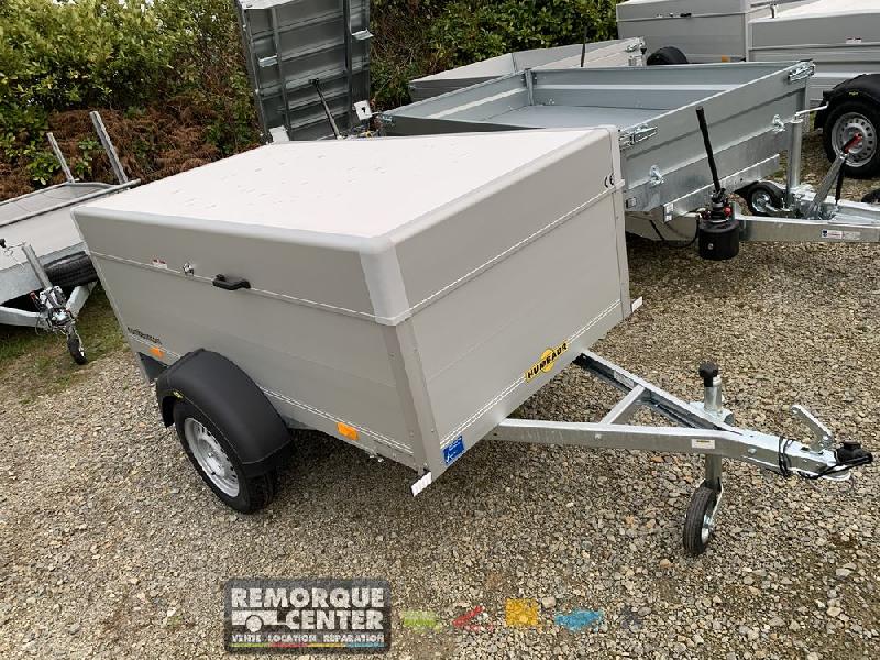 Remorque aluminium HUMBAUR PTAC 750 Kg non-freiné 2100*1100*350 mm - Capot sécurisé étanche - Référence HA751611-5+CAP_1