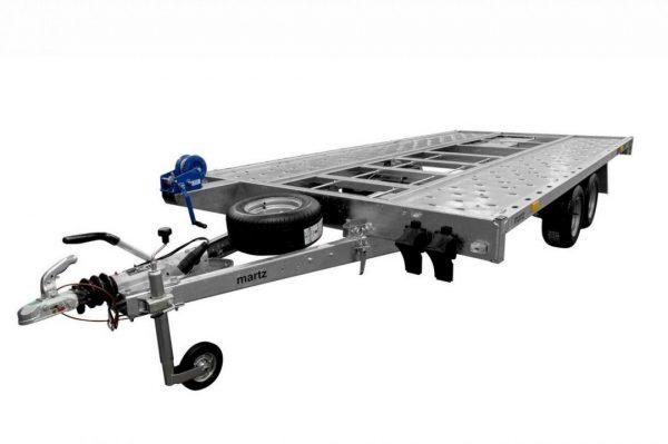 Remorque porte voiture-plateau - 4,50 X 2,04 M - 2700 KG - MARTZ GTKIPPBAR 450_1