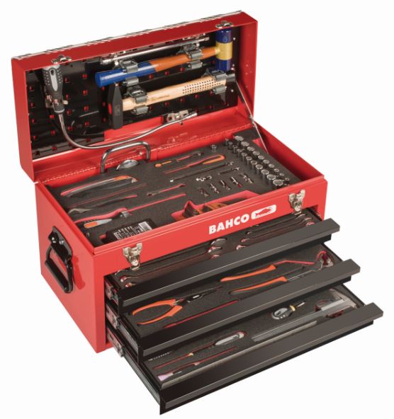 Caisse à outils métallique - Composition Aviation 124 outils - 1483KHD3RB-FF7 - 3 tiroirs usage intensif_1
