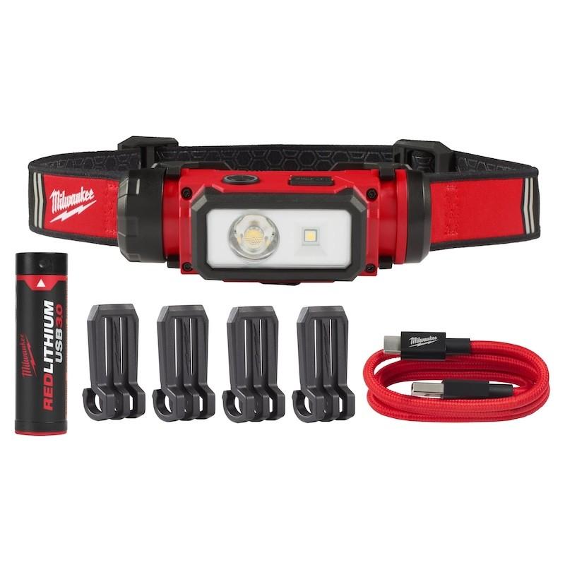 Lampe frontale rechargeable L4 HL2-301 600 lumens - MILWAUKEE - 4933479963_1