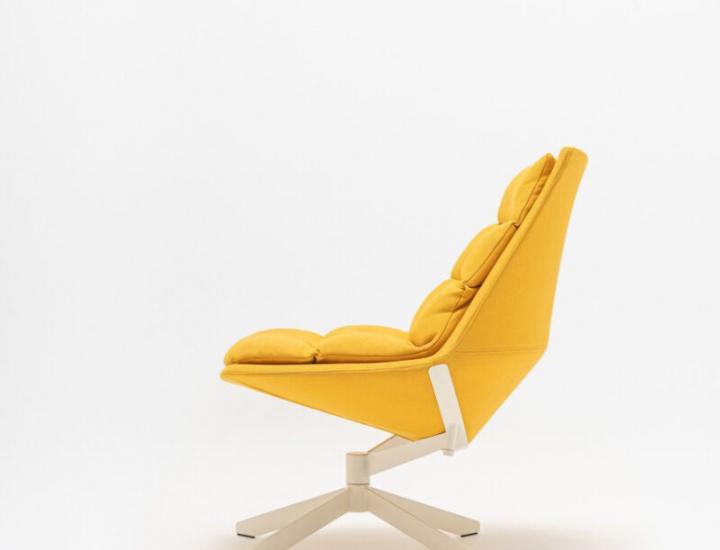 Siège design FATFRANK - pivotant à 360° avec piètement en métal_1