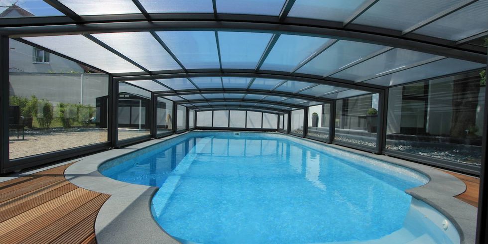 Abri piscine mi-haut monza / téléscopique / motorisé_2