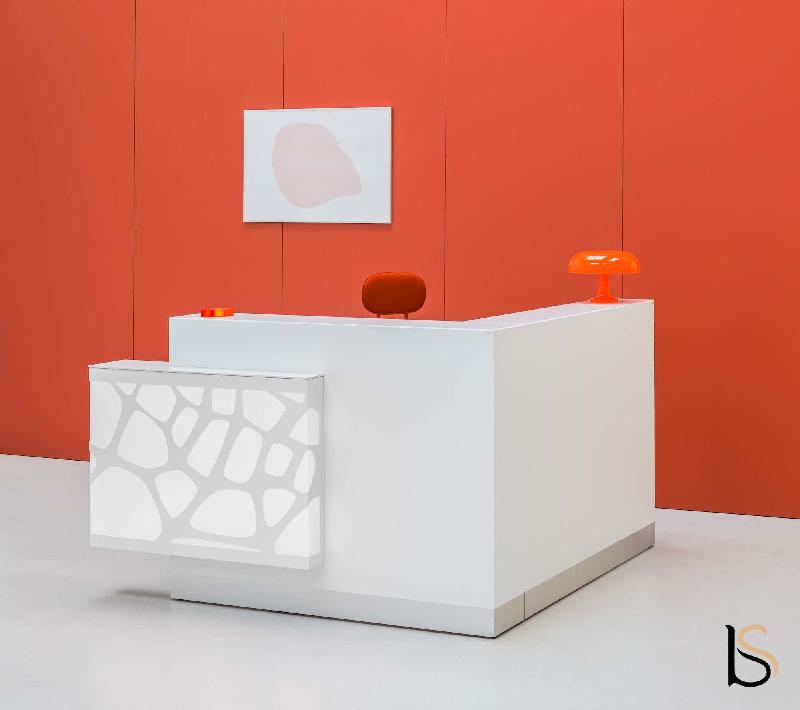 Banque d'accueil d'angle Organic avec éclairage - MDD - Droite_1