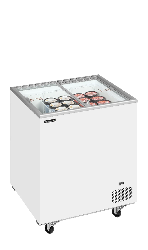 Congélateur vitré de crème glacée IC201SC (191 / 165) blanc TEFCOLD_1
