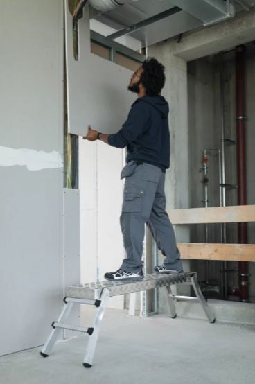 Plateforme de travail pliante ML - Günzburger Steigtechnik - Aluminium léger, charge max. 150 kg_1