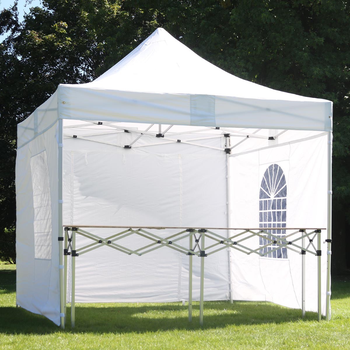 Tente pliable 3x3m pour usage professionnel avec structure en aluminium