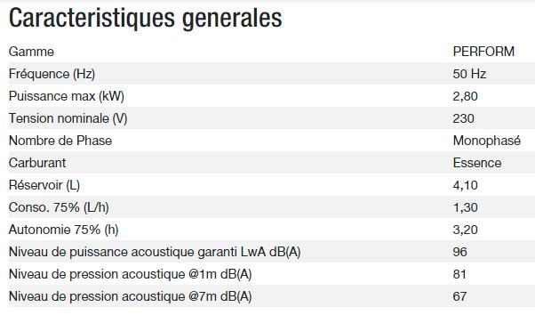 Perform 3000 C5 groupe électrogène Kohler - 2,80 kW - 230V - 50 Hz_1
