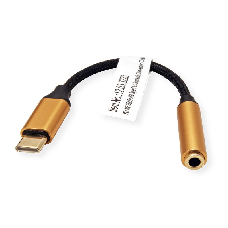 ROLINE GOLD Adaptateur Type C - 3,5mm Audio, M/F, 0,13 m_1