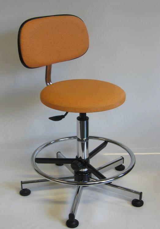 Tabouret médical 13d - vinyle supérieur classé M1 avec dossier réglable et assise rembourrée_1