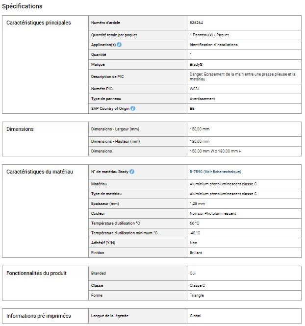 836264 - signalisations sécurité travail - brady - dimensions: 150.00 mm w x 130.00 mm h_1