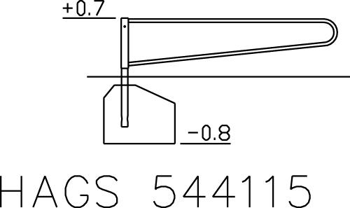Barrière sélective urbaine 2,6m gris - Hags - Réf 8012769 - Scellement béton_1