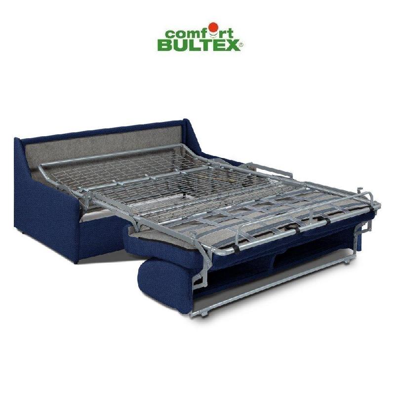 Canapé convertible express Compacto - Matelas Comfort Bultex® 140cm - Bleu cobalt - 3 places - Gain de place_1
