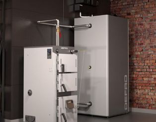 Chaudière à bois Firewood 12 KW - Marque Defro - Fabrication européenne et respect des normes Écoconception_1