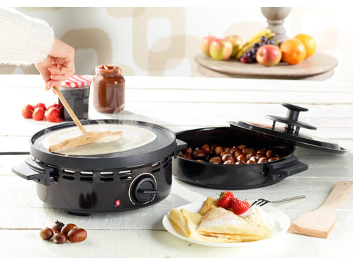 Four tout-en-un avec plaque de cuisson réversible en aluminium