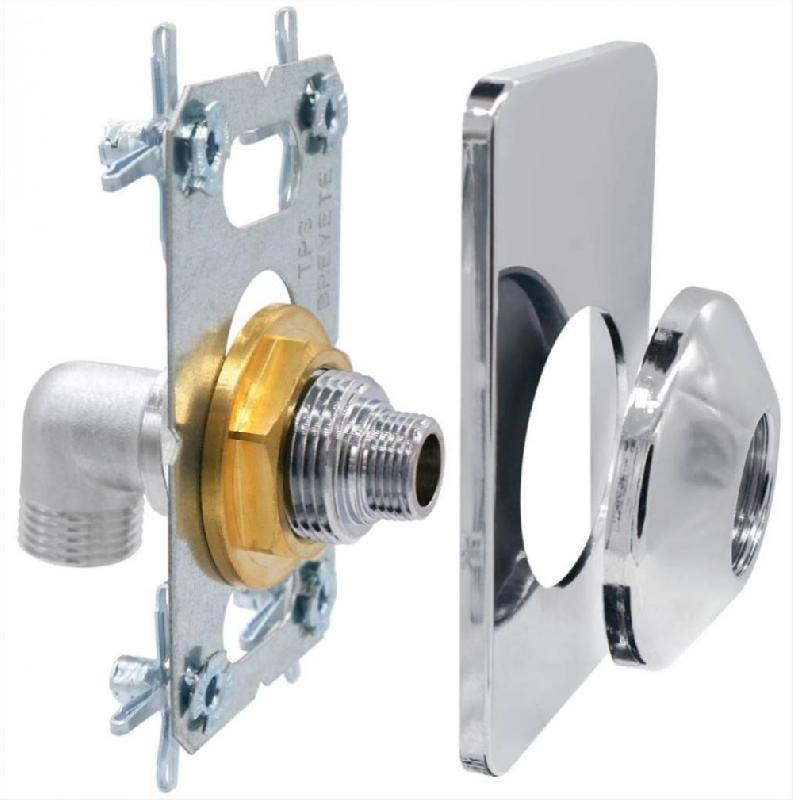 Platine Easy Fix WC universel à visser 15x21 - Système breveté avec finition chromée et sortie mâle 12x17_1