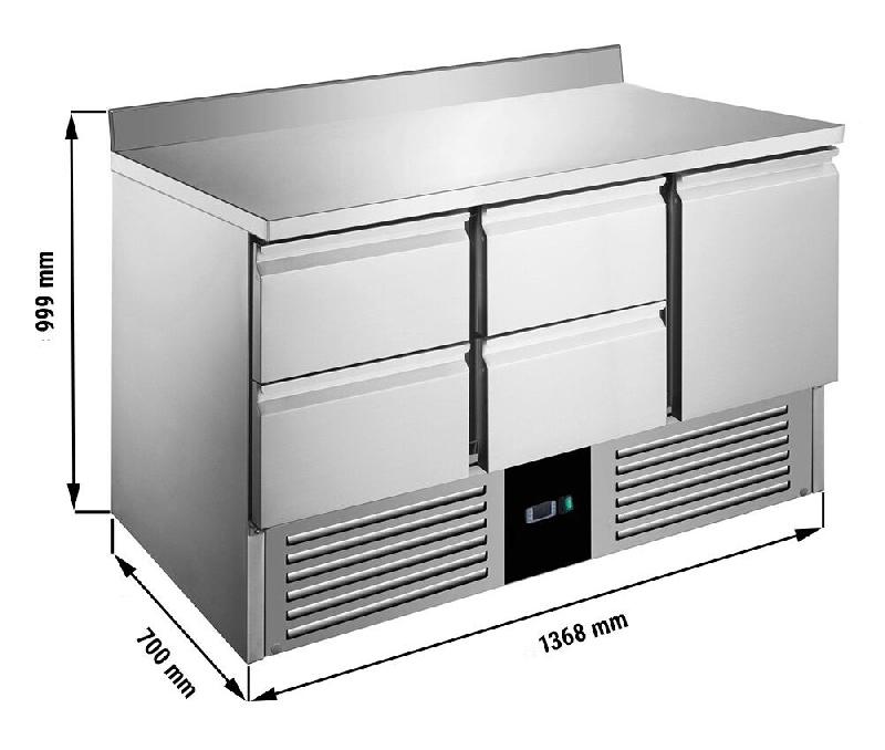 Table réfrigérée positive avec 1 porte et 4 tiroirs_1