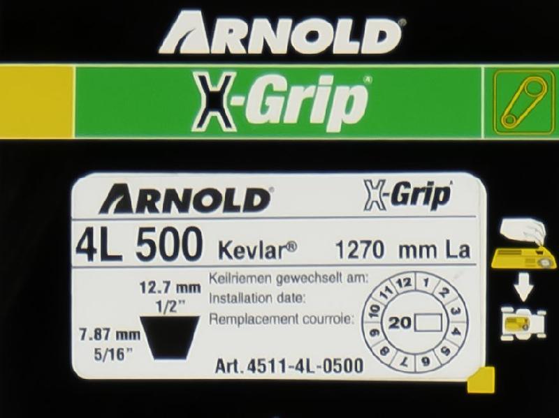 Courroie trapézoïdale X-Grip V - Type 4L500_1