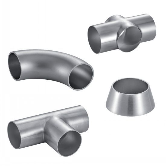 Té 3 branches en inox 304 et 316L pour tuyauterie industrielle