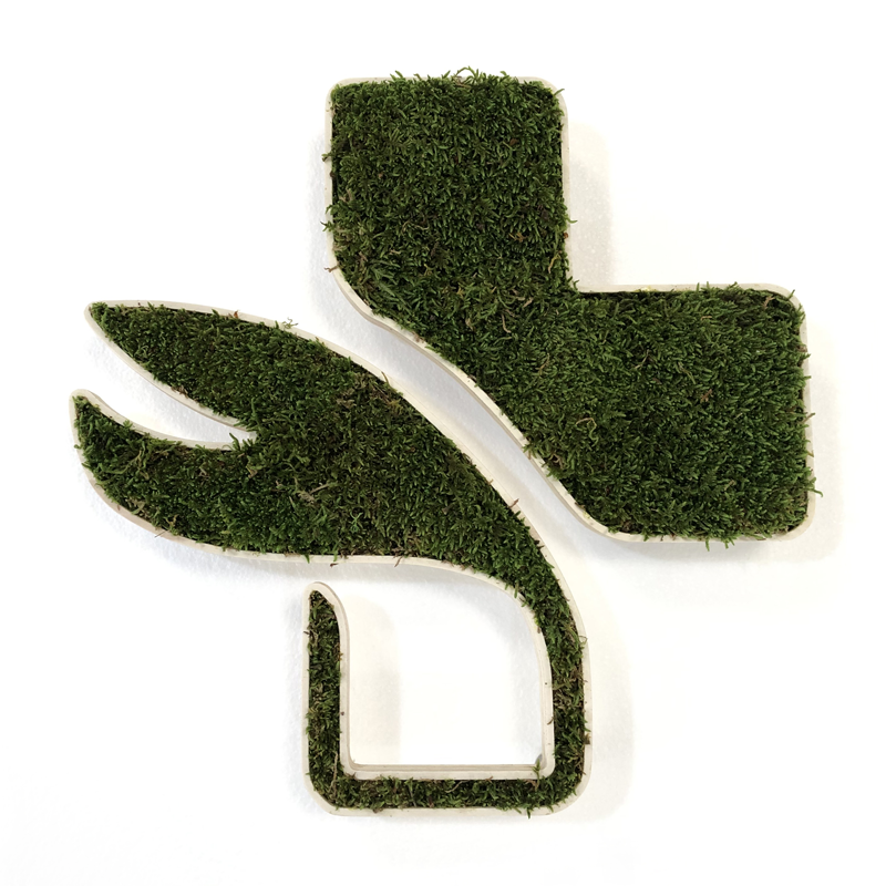 Croix de pharmacie végétales - Vert, Lichen scandinave pour l'intérieur uniquement, Style 1_1