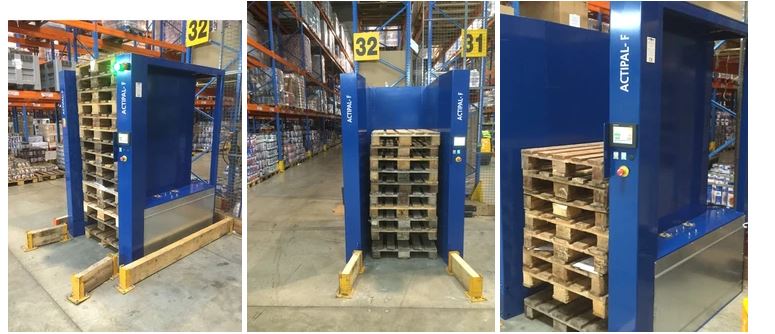 Empileur-dépileur fixe conçu pour Zone de stockage  -  capacité 15, 20, 25, 30 palettes  - disponible sur-mesure -  ACTIPAL-F_1