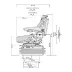 Siège de tracteur - Grammer AG Maximo Dynamic tissu - course de la suspension : 120 mm - 53082_1