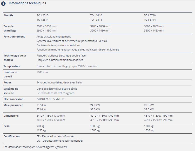 To-i-2514 - Four de thermoformage Global Vacuum Presses - Zone de chauffage 2600 x 1480 mm - Plaques aluminium double face_1