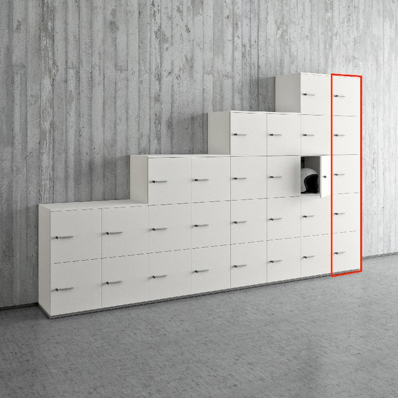 Casiers de rangement modulaires - QUADRIFOGLIO - A clé, 5 cases_1