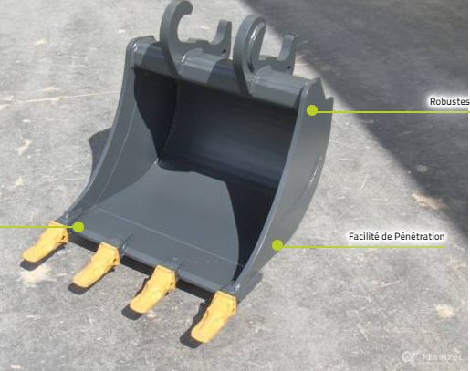 Godet standard et renforcé Fravizel pour mini chargeuses - Matériau résistant et design performant_1